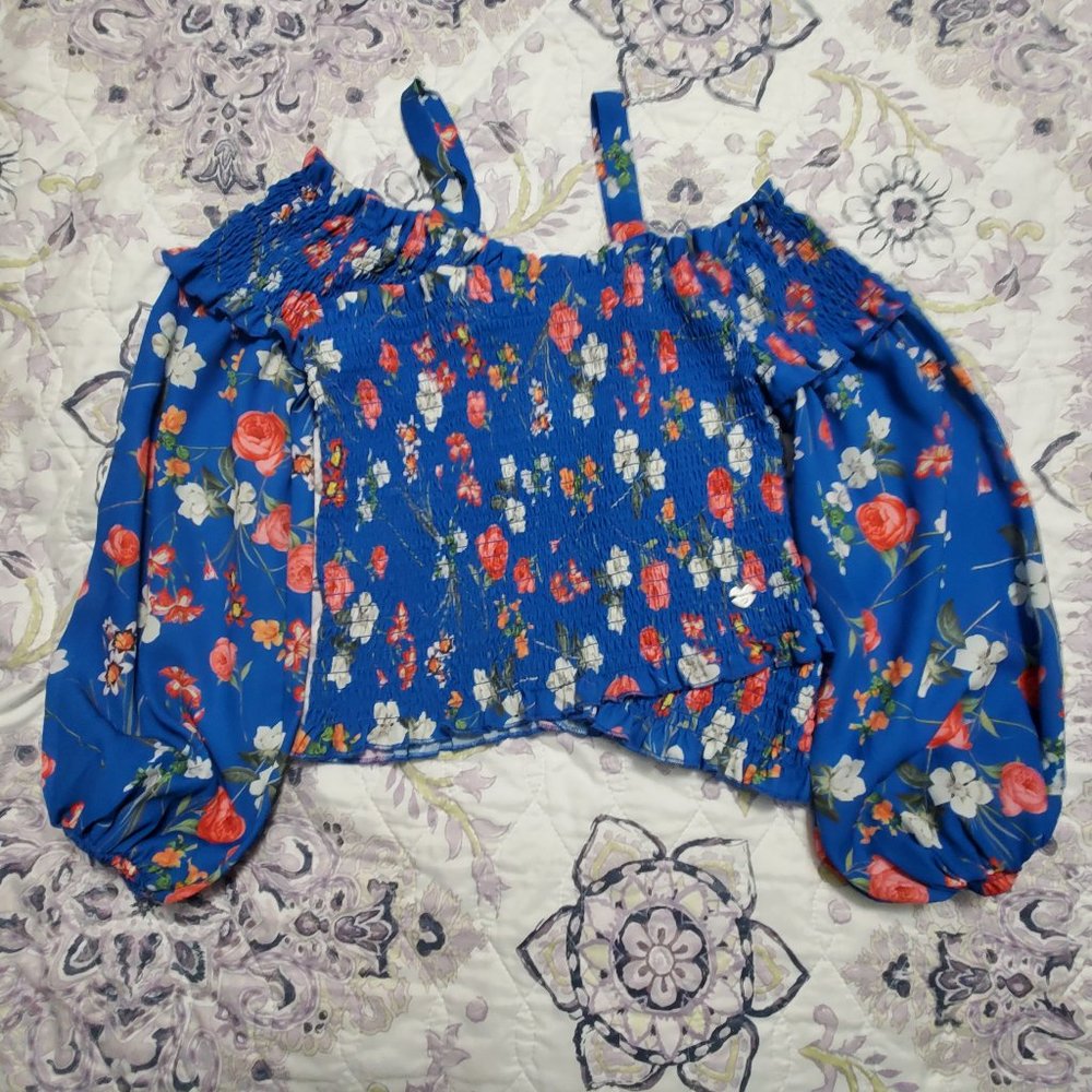 Bebe girls floral top big girls size L 14